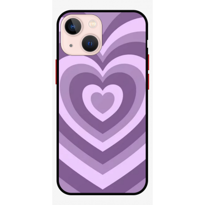 Husa IPhone 14, Protectie AntiShock, Heart is Purple